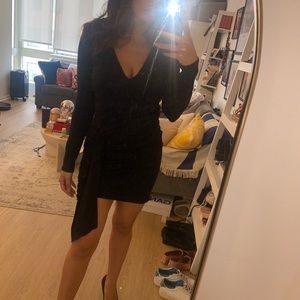 Alice + Olivia black mini stretch dress. NWT.